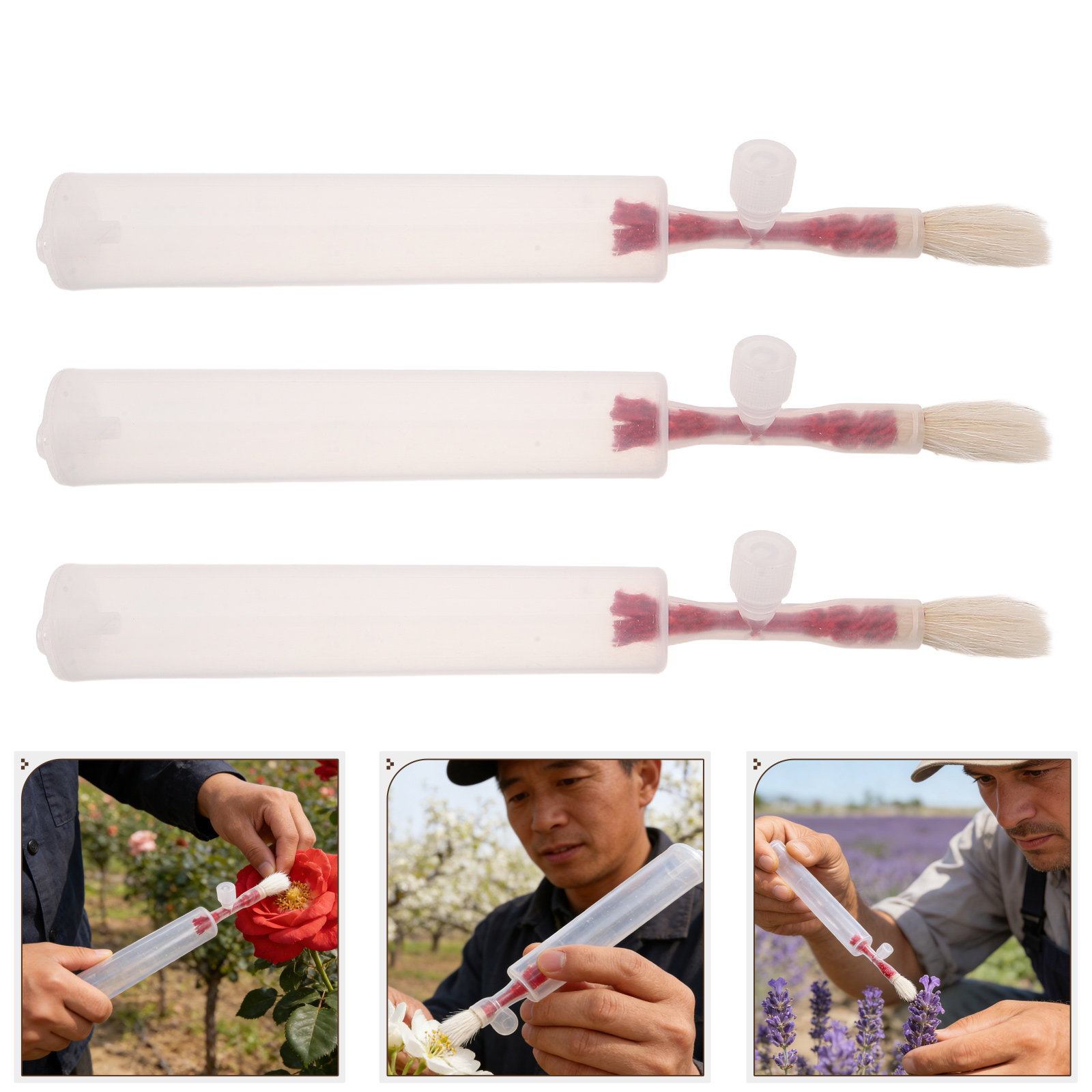 Gardening Tools Vegetables - 3 unidades de bastões para polinização